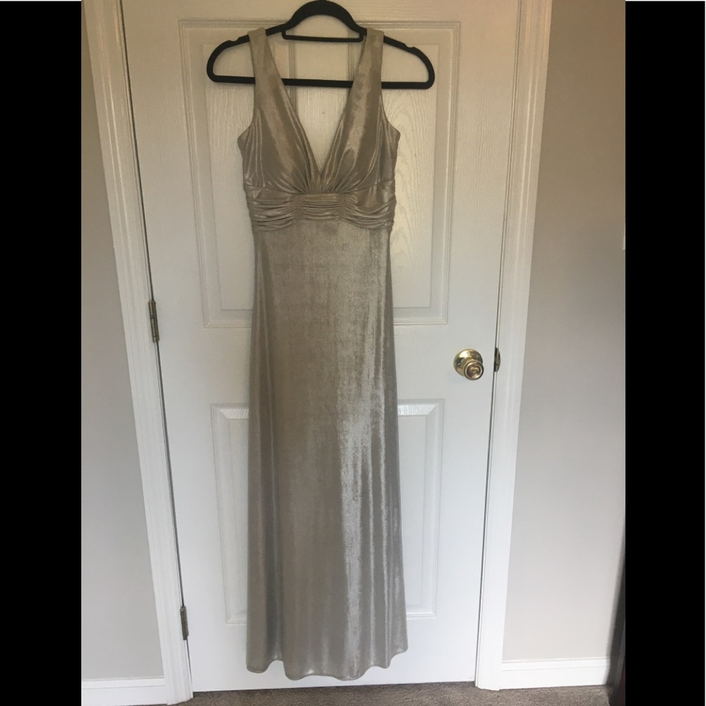 White House Black market metallic silver dress, size 0